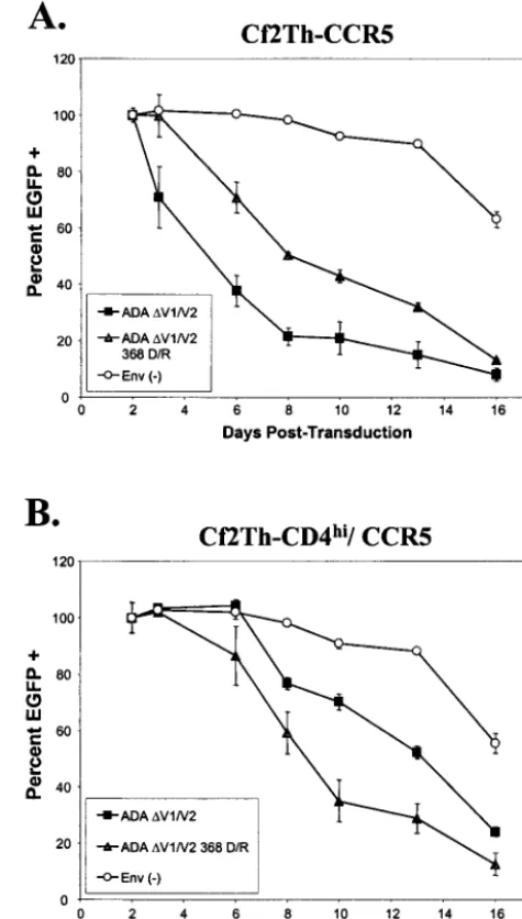 FIG. 4. Increase in cytotoxicity of a CD4-independent HIV-1 en-velope glycoprotein in CD4-expressing cells due to a decrease in CD4-
