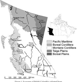 Figure 1. Ecozones of British Columbia (adapted from Ecological Stratification Working Group 1995).