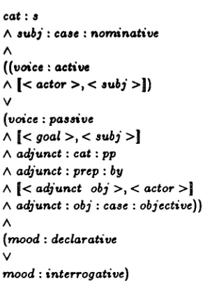 Figure 7: Logical formula representing the de- scription of Figure 2. 