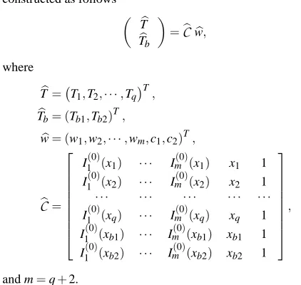 Figure 2: Points on a grid line consist of interior points xi (◦)and boundary points xbi (2).