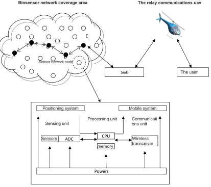 Figure 1. The system structure and nodes of the biochemical sensor network. 