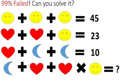 Figure 1: Example of a picture-based algebraic equation test 