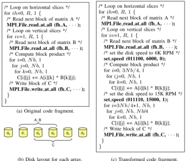 Fig. 1. Striping a file across multiple disks.