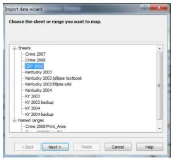 Figure 2.2This ﬁgure shows the Map Point dialog box for browsing Excel ﬁles, which havethe coordinates and the random variable.