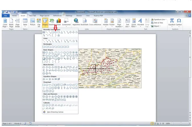 Figure 2.9This ﬁgure shows the Microsoft Word shapes for drawing an ellipse.