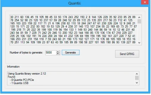 Figure 3. Quantum Random Number Generator – Quantis. 