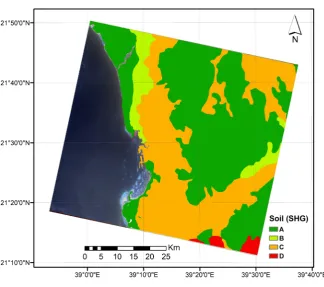 Figure 5. Soil hydrological groups map. 
