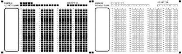 Figure 1. Example of the template and the answer sheet. 