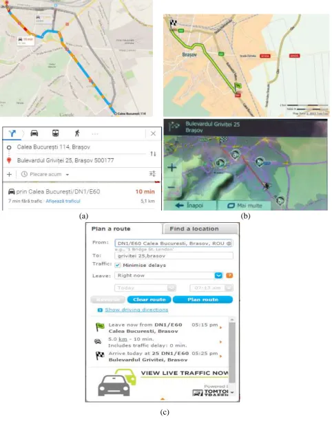 Figure 4. The navigation software interfaces. 