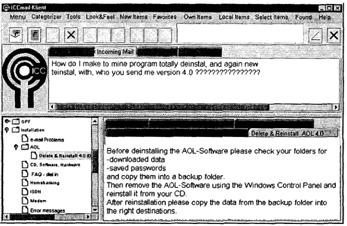 Figure 2: The GUI of the ICe-MAIL Client. All labels and texts were translated by the authors