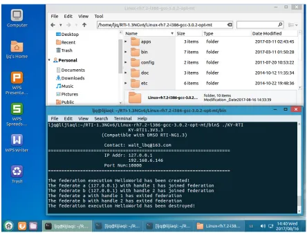 Figure 2. Desktop of Kylin operating system. 