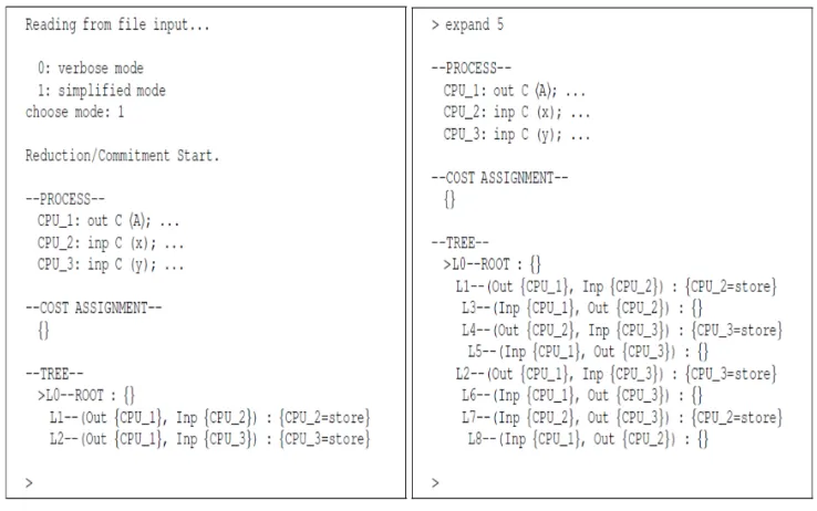 Figure 3. Execution of tarai process in verbose mode. 