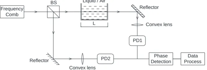 Figure 1. The principle of measuring the refractive index of liquid.  