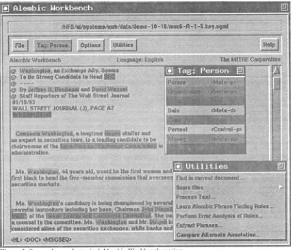 Figure 1. Screen dump of a typical Alembic Workbench session. 