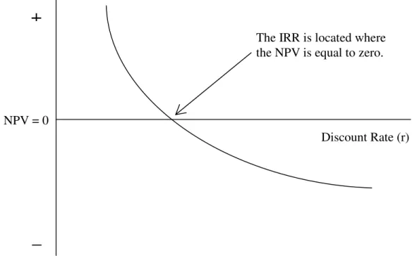 Figure 2. The Relationship Between the NPV and IRR 
