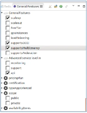 Figure 7 Service Features view 