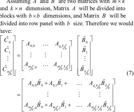 Figure 4. block-panel Algorithm in CF n,1 structure. 