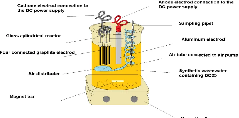 Figure 1. The lab-scale batch experimental setup of the process unit 