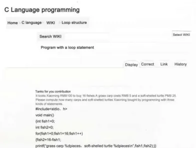 Figure 3. Program Presented on WIKI. 