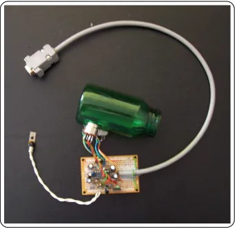 Figure 3.3: E-nose with op-amp, and temperature and gas sensors in chamber.