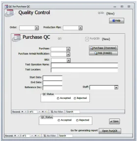 Figure 5. Quality System Tables Relationships 