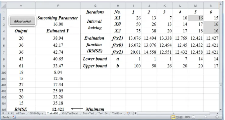 Figure 5. Output screen capture of the accuracy improvement module 