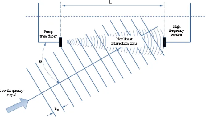 Figure 1. Diagram of parametric acoustic receiving array. 