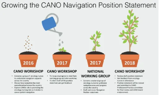 Figure 1: Growing the Navigation Position Statement 2016–present (created with presentationgo.com) 