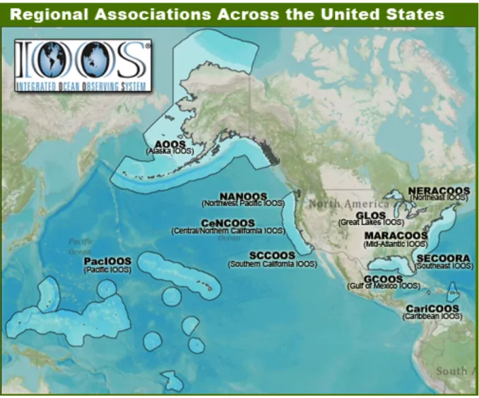 Figure 1.1.  The 11 Regional Associations of IOOS 