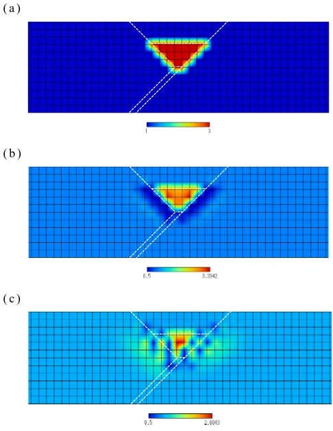 Fig. 6Numerical results of 2D distribution of hydrogen concentrationduring cooling process at the y grooved weld joint