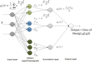 Figure 1. Probabilistic neural network model [12]. 
