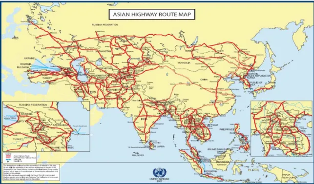 Figure 1: Asian Highway Network 