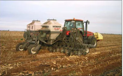 Figure 1.4 Homan three point linkage zero-till planting system
