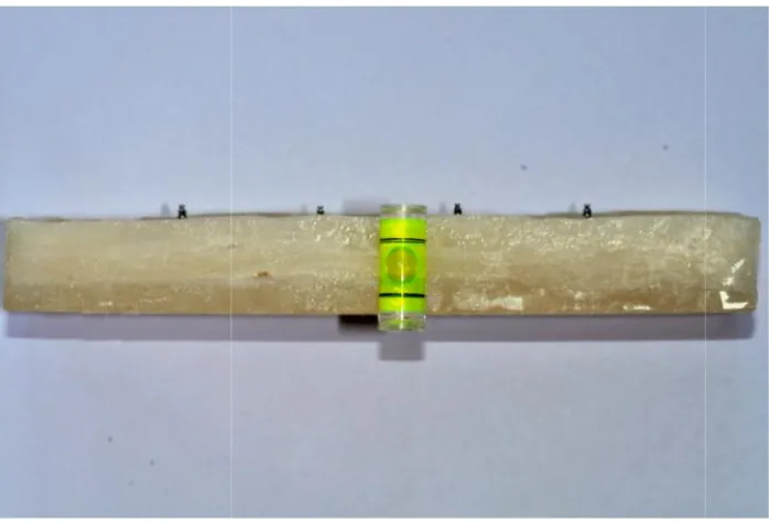 Figure 18- Block surface checked with spirit levelFigure 18- Block surface checked with spirit levelFigure 18- Block surface checked with spirit level