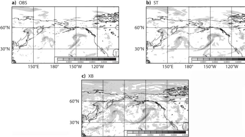 Figure 6. 6 h forecast of vorticity ﬁeld spread at 850 hPa valid on 21 October 2008 at 12:00 UTC