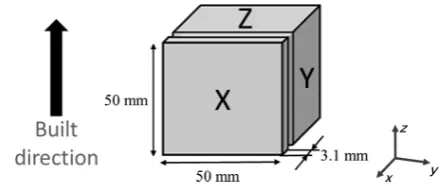 Fig. 1　Schematic illustration of the cutting of AM specimens for micro-structural observation.