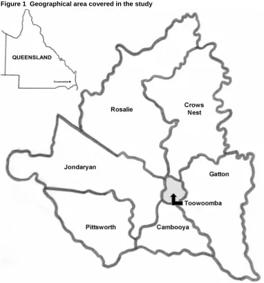 Figure 1  Geographical area covered in the study 