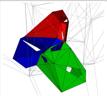 Fig. 4 Three-dimensional V-cells with Triangulation. The cells from Figure 2 are shown in a different viewwith their underlying triangulation, which can be inferred as MEDIA