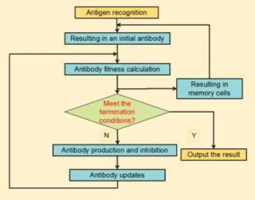 Figure 1. Optimization of the immune optimization algorithm process diagram. 
