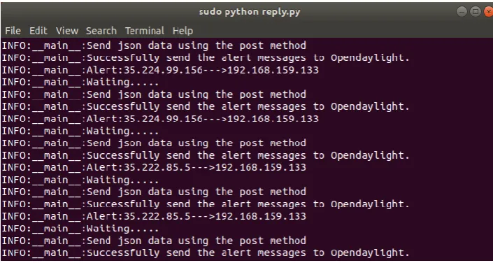 Figure 5. Receive alert messages. 