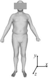 Figure 1. A-pose body shape. No serve bending on arm, leg, and torso. 