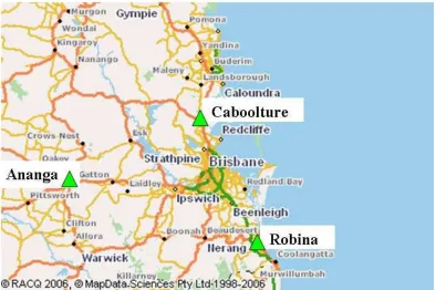 Figure 2.13: Base stations used as part of H-Star post-processing (Adapted from RACQ website)  