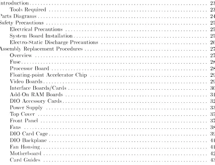 Table of Contellts 