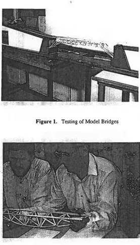 Figure 1. Testing of Model Bridges 