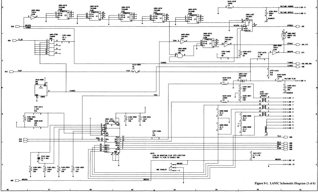 Figure 9-1. LANIC Schematic Diagram (3 of 6) 