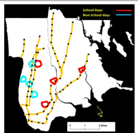 Fig. 6 Robbery hot spots. Robbery hot spots and subway stations