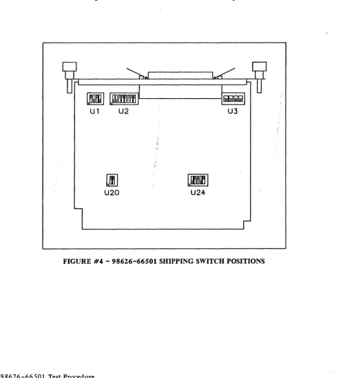 FIGURE #4 - 98626-66501 SHIPPING SWITCH POSITIONS 