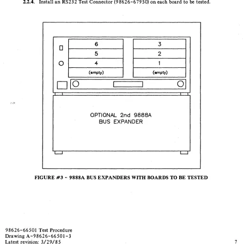 FIGURE #3 -" 9888A BUS EXPANDERS lVITH BOARDS TO BE TESTED 