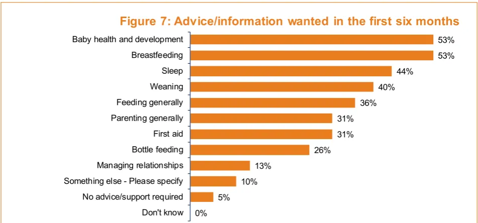 Figure 7: Advice/information wanted in the first six months
