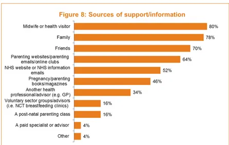 Figure 8: Sources of support/information used   
